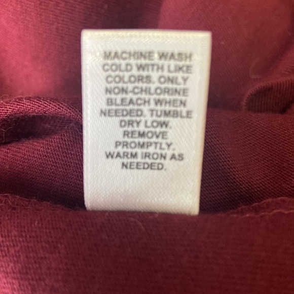 Cato burgundy cotton blend basic long sleeve top - Picture 5 of 14